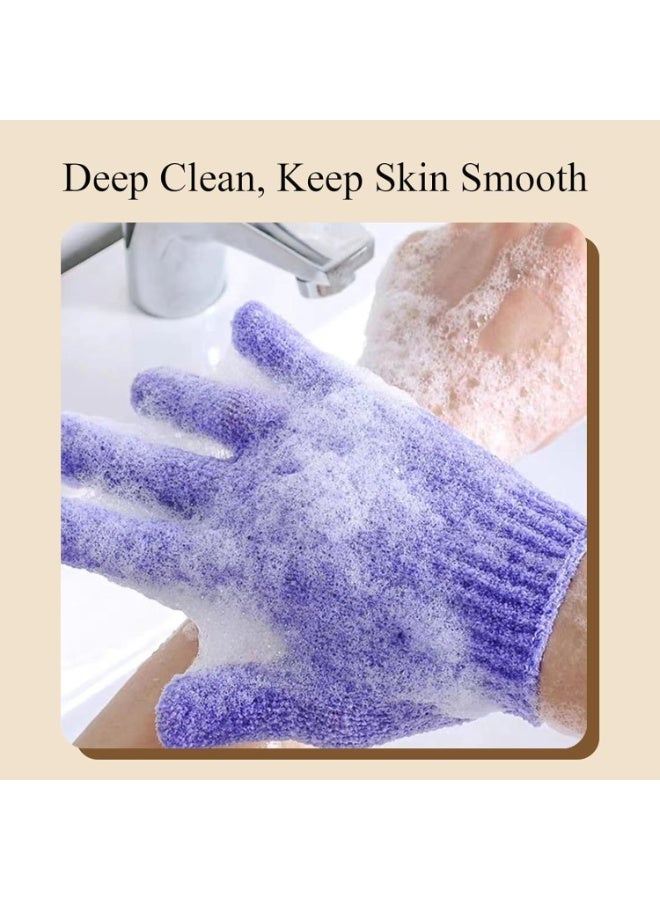 Dead Skin Removal Gloves 2pcs – Exfoliating Shower Gloves for Ingrown Hair, Spa, Massage, Loofah & Dead Skin Cell Scrub – Random Color - Image 2